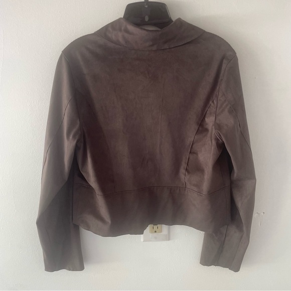 Hutch anthropologie faux suede brown moto jacket 37441 - Picture 5 of 11